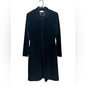 VTG K.C Spencer Black Velvet Long Sleeve Dress.M